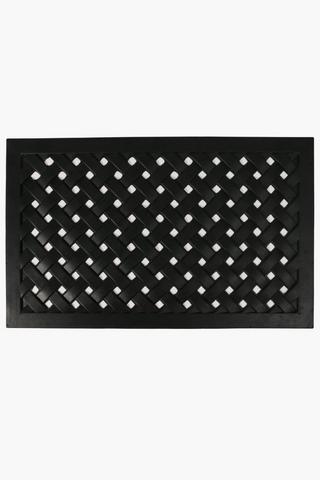 Rubber Geometric Door Mat, 45x75cm