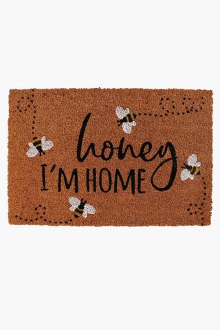 Coir Honey I'm Home Door Mat, 40x60cm