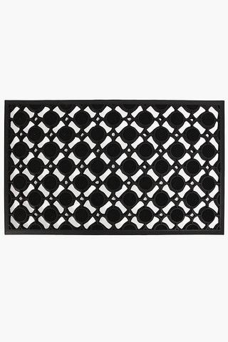 Rubber Geometric Door Mat 45x75cm