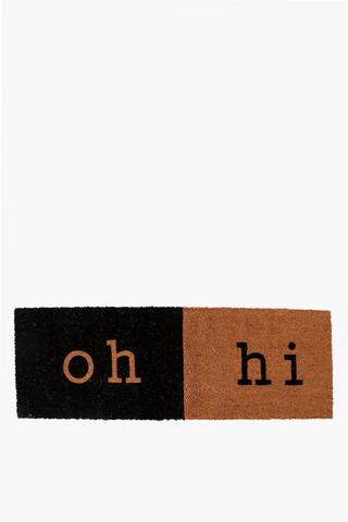 Coir Oh Hi Double Door Mat, 40x120cm
