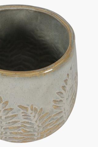 Glazed Ceramic Fern Planter