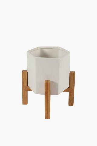 Ceramic Standing Hexagon Planter