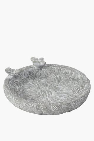 Cement Butterfly Bird Bath