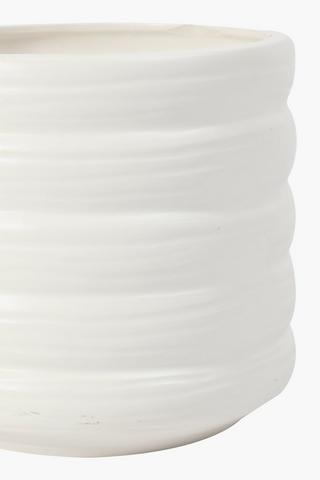 Ceramic Ribbed Planter Large