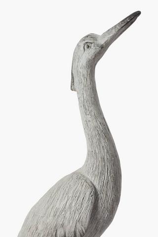Resin Seated Heron Statue