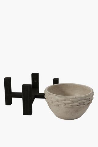 Geo Cement Planter On Stand