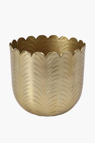 Botanical Metal Planter, Large