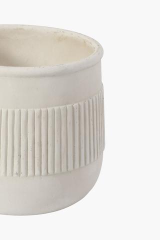Cement Ribbed Planter