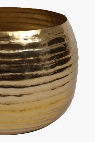 Beaten Metal Planter, Large