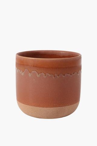 Drip Texture Ceramic Planter, Small