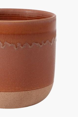 Drip Texture Ceramic Planter, Small
