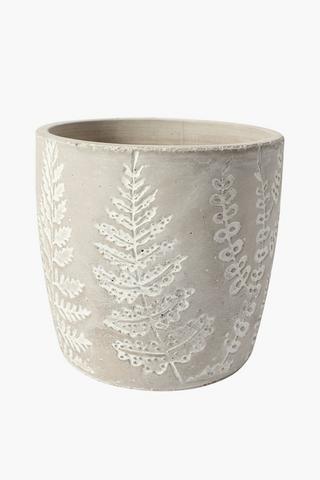 Fern Cement Planter, Large