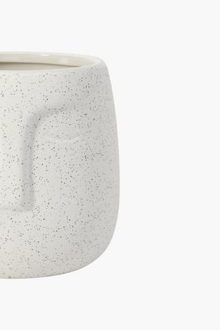 Textured Face Ceramic Planter Small