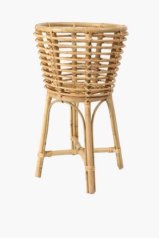 Rattan Standing Planter Large