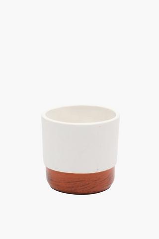 Ceramic Colour Block Planter, 13x14cm