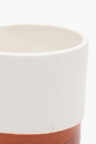 Ceramic Colour Block Planter, 13x14cm