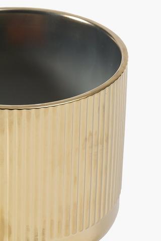 Footed Ceramic Ribbed Planter Medium