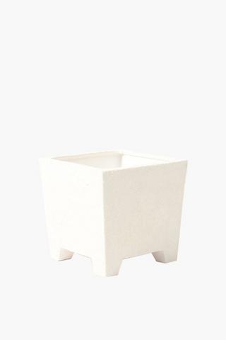 Quad Footed Ceramic Planter, 16x16cm
