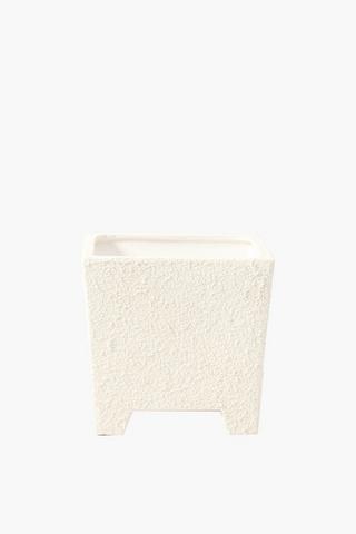 Quad Footed Ceramic Planter, 16x16cm