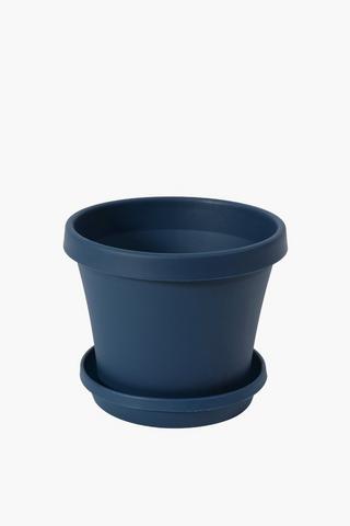 Plastic Planter With Tray, Small