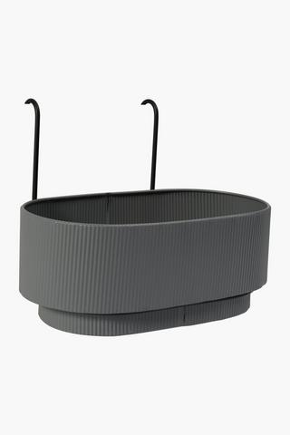Ribbed Wall Mount Planter