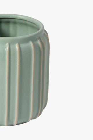 Ribbed Ceramic Planter