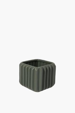 Ceramic Ribbed Planter, Small