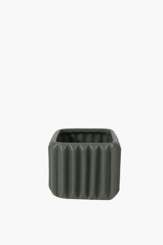 Ceramic Ribbed Planter, Small