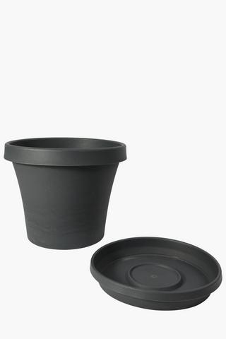 Plastic Planter With Tray, Xl