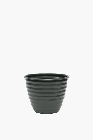 Ridged Metal Planter Small