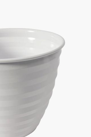 Ridged Metal Planter Medium
