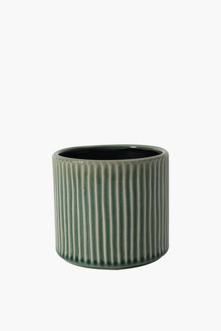 Ceramic Ribbed Planter