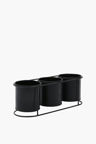 Triple Pot Standing Planter, 11x33cm