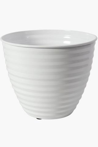 Ridged Metal Planter Extra Large