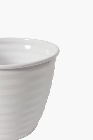 Ridged Metal Planter Small