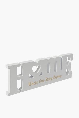 Home Heart Standing Plaque