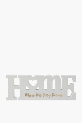 Home Heart Standing Plaque