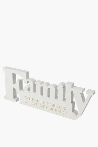Family Standing Plaque