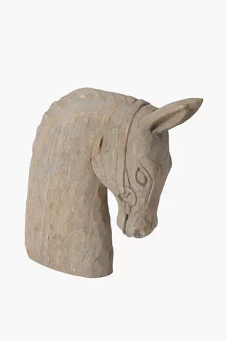 Chiselled Horse Head Statue