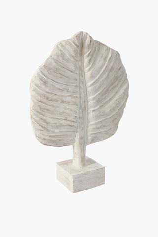 Wood Leaf On Plinth