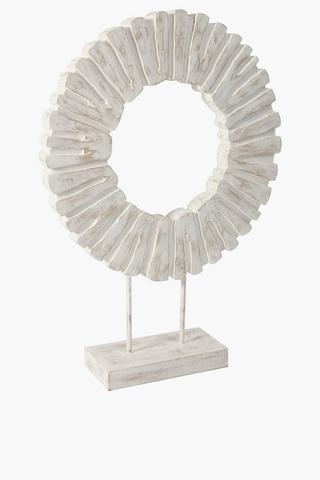 Carved Ring Mango Wood Decor, Large