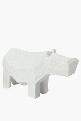 Resin Hippo Statue