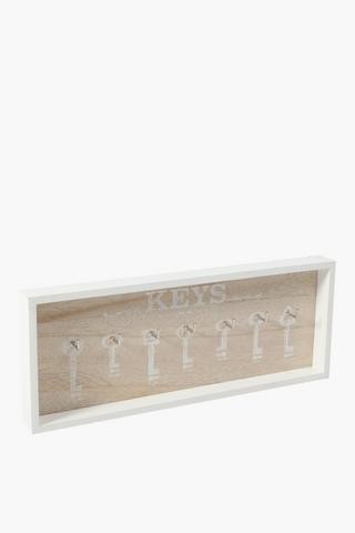Wooden 7 Hook Key Holder
