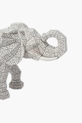Geo Facet Elephant Statue
