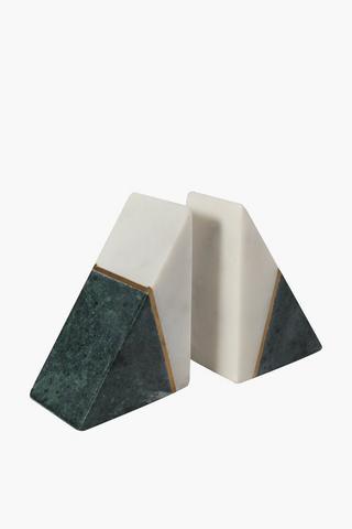 2 Piece Marble Book Ends