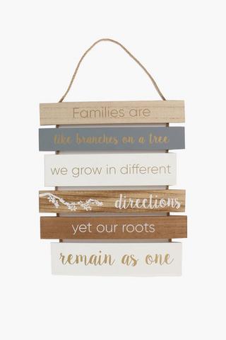 Inspirational Script Hanging Plaque