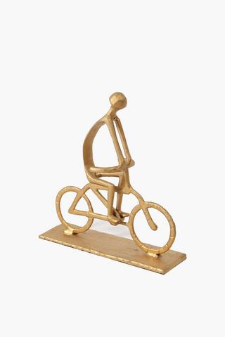Aluminium Bicycle On Plinth, 28x28cm
