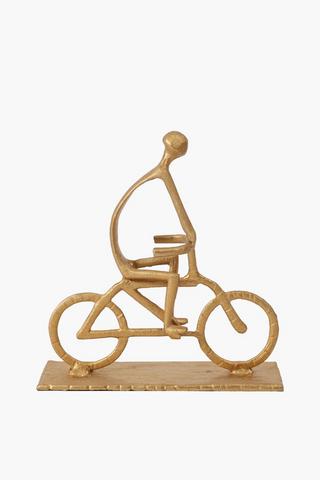 Aluminium Bicycle On Plinth, 28x28cm
