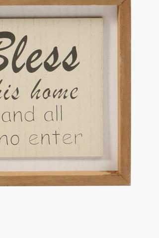 Bless Wooden Sign