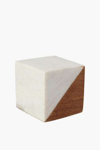 Marble And Wood Square Decor